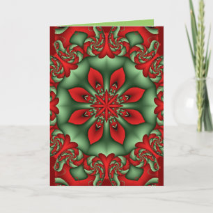 Decorative kaleidoscope Christmas card with Text