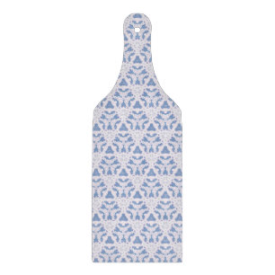 Decorative Lace Triangles Blue White Cutting Board