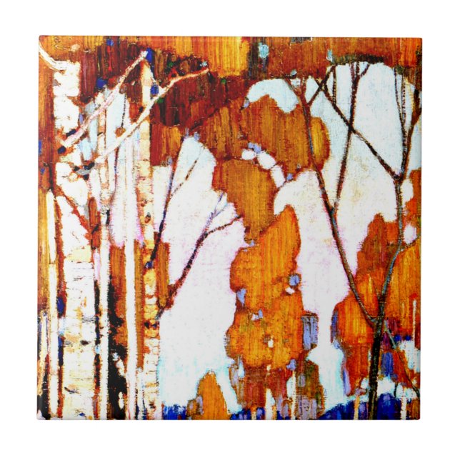 Decorative Landscape by Tom Thomson Tile (Front)
