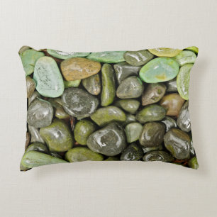 Decorative landscaping rocks accent pillow
