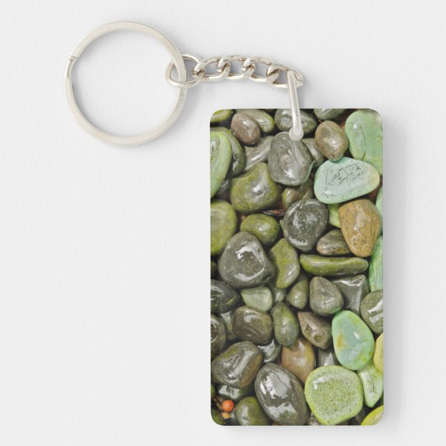 Decorative landscaping rocks keychain (Front)
