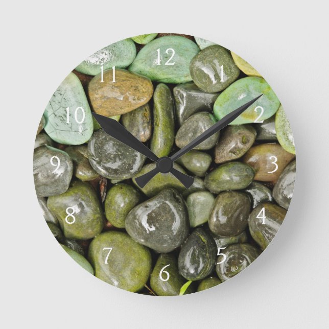 Decorative landscaping rocks round clock (Front)
