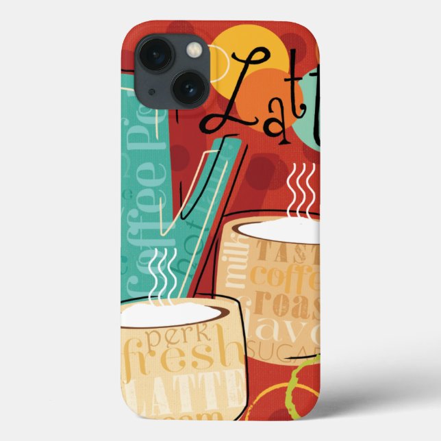 Decorative Latte Pot and Cups Case-Mate iPhone Case (Back)