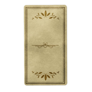 Decorative Leaf Apothecary Label