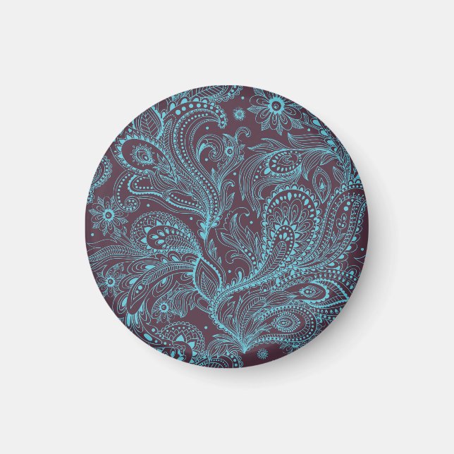 Decorative Leaves: Seamless Pattern Background Magnet (Front)