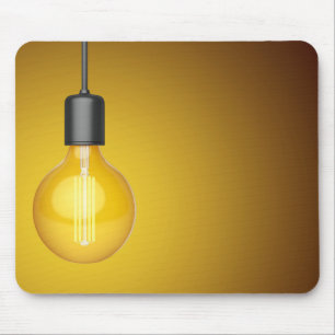 Decorative LED light bulb Mouse Pad