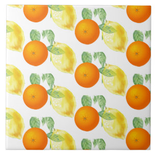 Decorative Lemon Orange Citrus Ceramic Tile