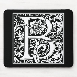 Decorative Letter Initial “B” Mouse Pad