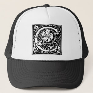 Decorative Letter Initial “C” Trucker Hat