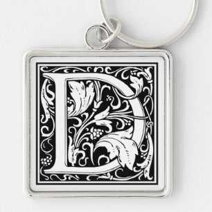 Decorative Letter Initial “D” Keychain