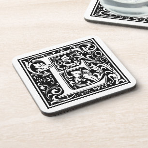 Decorative Letter Initial “E” Coaster