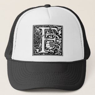 Decorative Letter Initial “F” Trucker Hat