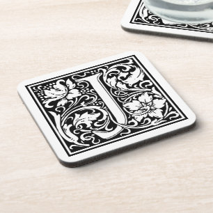 Decorative Letter Initial “J” Coaster