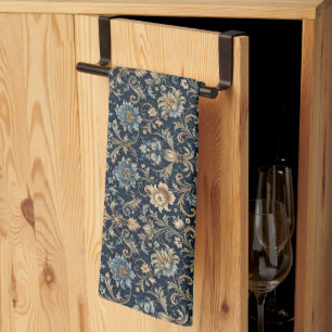 Decorative Luxury Floral Ornamentation Kitchen Towel