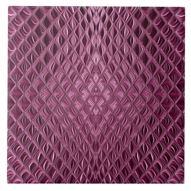 Decorative Magenta Ceramic Tile (Front)