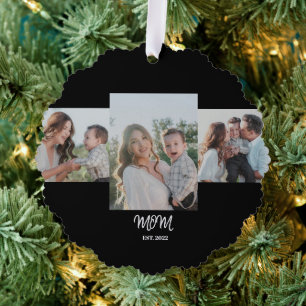 Décorative Maman Établie, Carte d'Ornement à 3 Photos