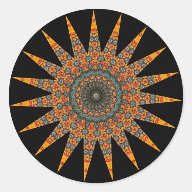  Decorative Mandala Classic Round Sticker (Front)