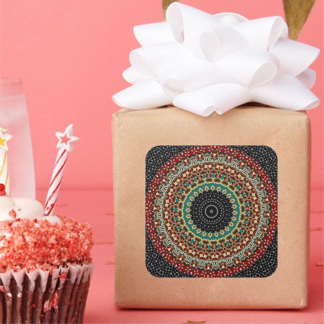  Decorative Mandala Square Sticker (Party)