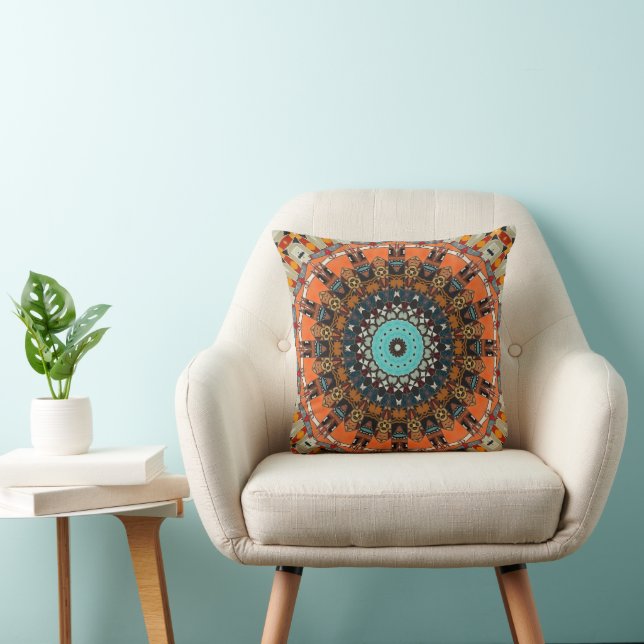  Decorative Mandala Throw Pillow (Chair)