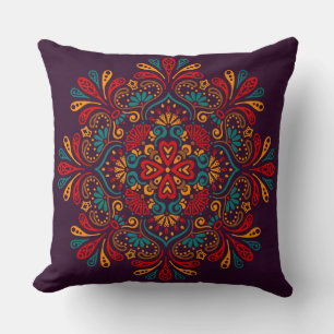 Decorative Mandala Throw Pillow