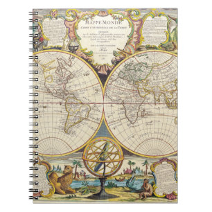 Decorative Mappe Monde Globe Notebook