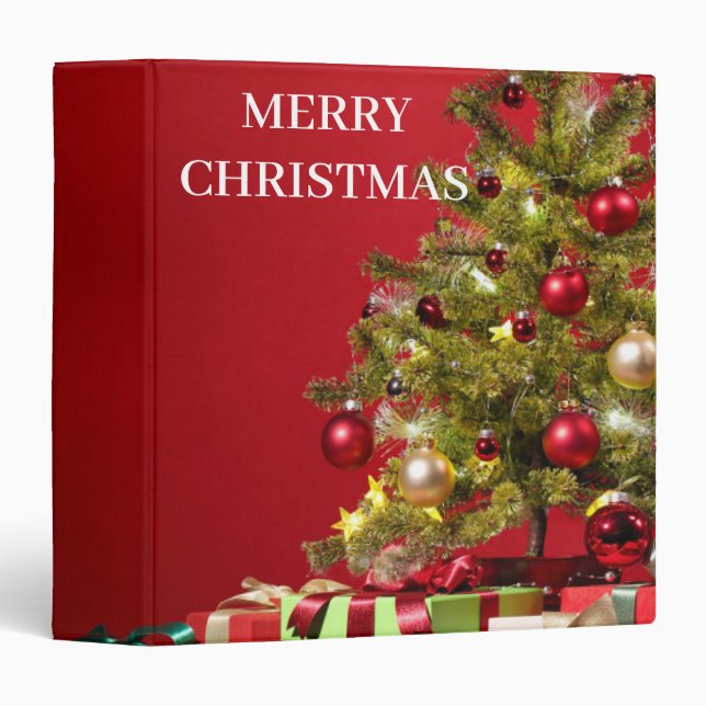 Decorative Merry Christmas Binder (Front/Spine)