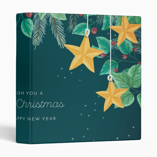 Decorative Merry Christmas Binder (Front/Spine)