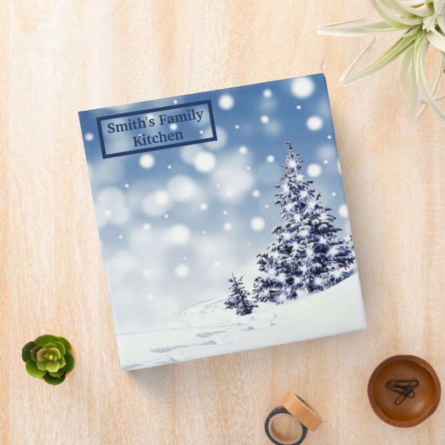 Decorative Merry Christmas Watercolor Tree Binder (In Situ)
