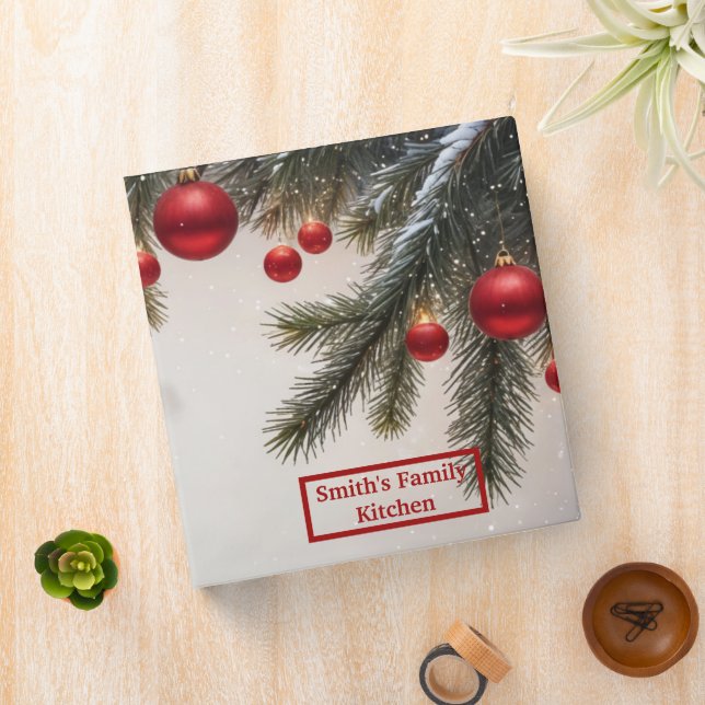 Decorative Merry Christmas Watercolor Tree Binder (In Situ)