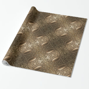Decorative Metallic Antique Silver Elegant Pattern Wrapping Paper