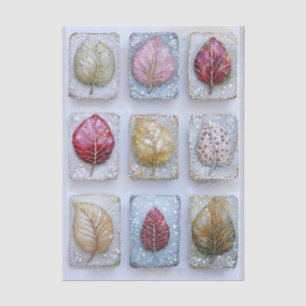 Decorative Mixed Media Leaf Panels ER8R Decoupage Tissue Paper