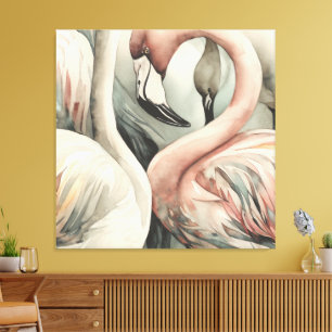 Decorative Modern Stylish Flamingo Canvas Print