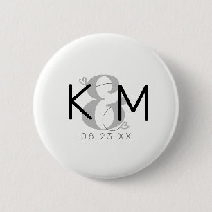 Decorative Modern Wedding ID887 2 Inch Round Button