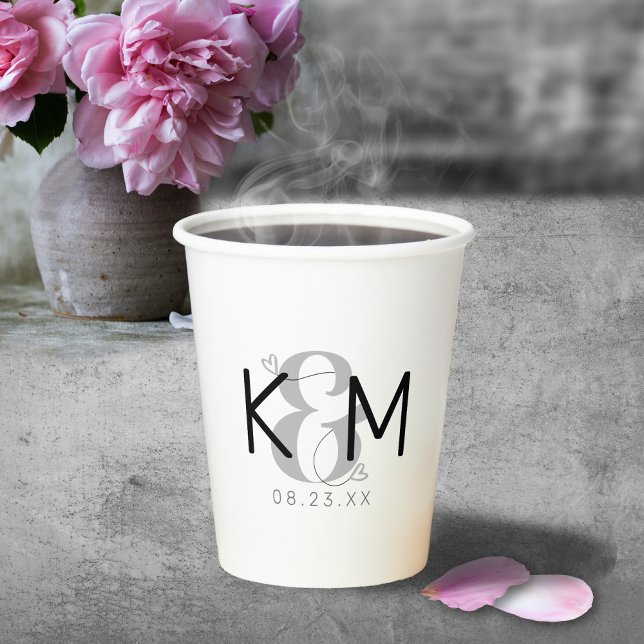 Decorative Modern Wedding ID887 Paper Cups (Creator Uploaded)