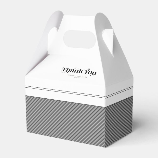 Decorative Modern Wedding Thank You ID887 Favor Box (Front Side)