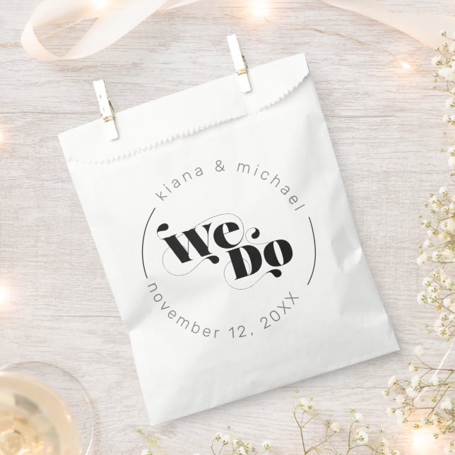 Decorative Modern Wedding We Do ID887 Favour Bag (Clipped)