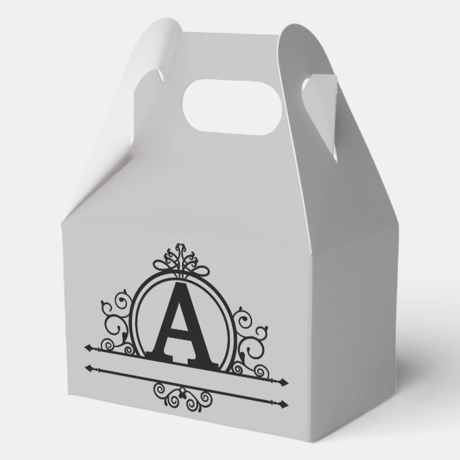 Decorative Monogram A Favor Box (Front)