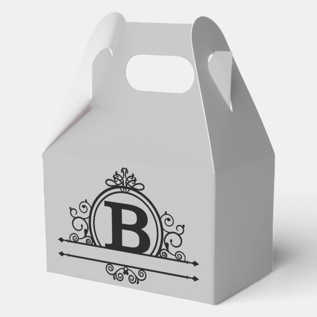Decorative Monogram B Favor Box (Front)