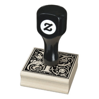 Decorative Monogram Letter Y Rubber Stamp