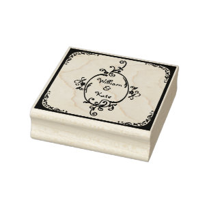Decorative Monogram Rubber Stamp