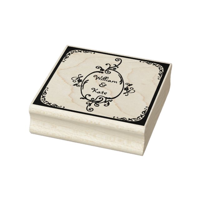 Decorative Monogram Rubber Stamp (Stamp)