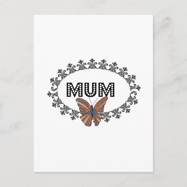 Decorative Mum Postcard (Front)