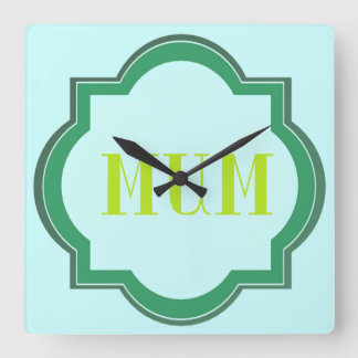 Decorative Mum Square Wall Clock