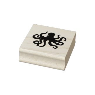 Decorative Octopus Rubber Stamp