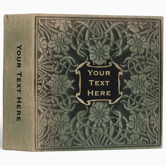 Decorative Old Book Cover Retro Floral Design Binder Zazzle Ca