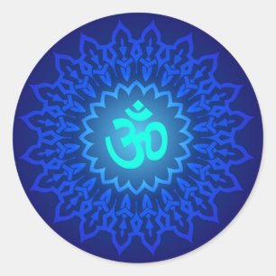 Decorative Om Design Classic Round Sticker
