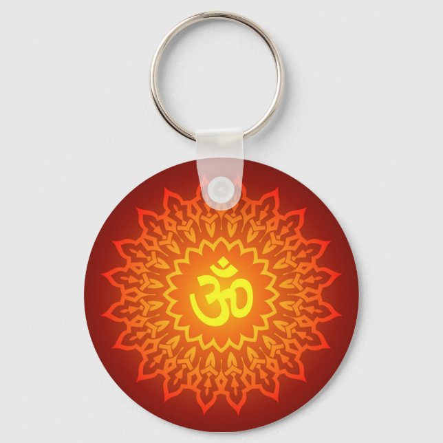 Decorative Om Design Keychain (Front)