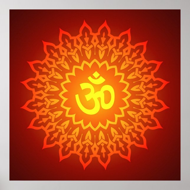Decorative Om Design Poster (Front)