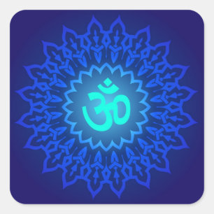 Decorative Om Design Square Sticker