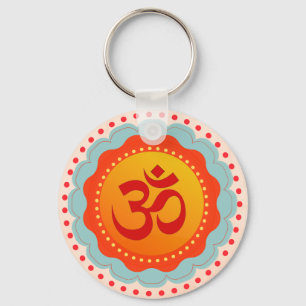 Decorative Om  Keychain